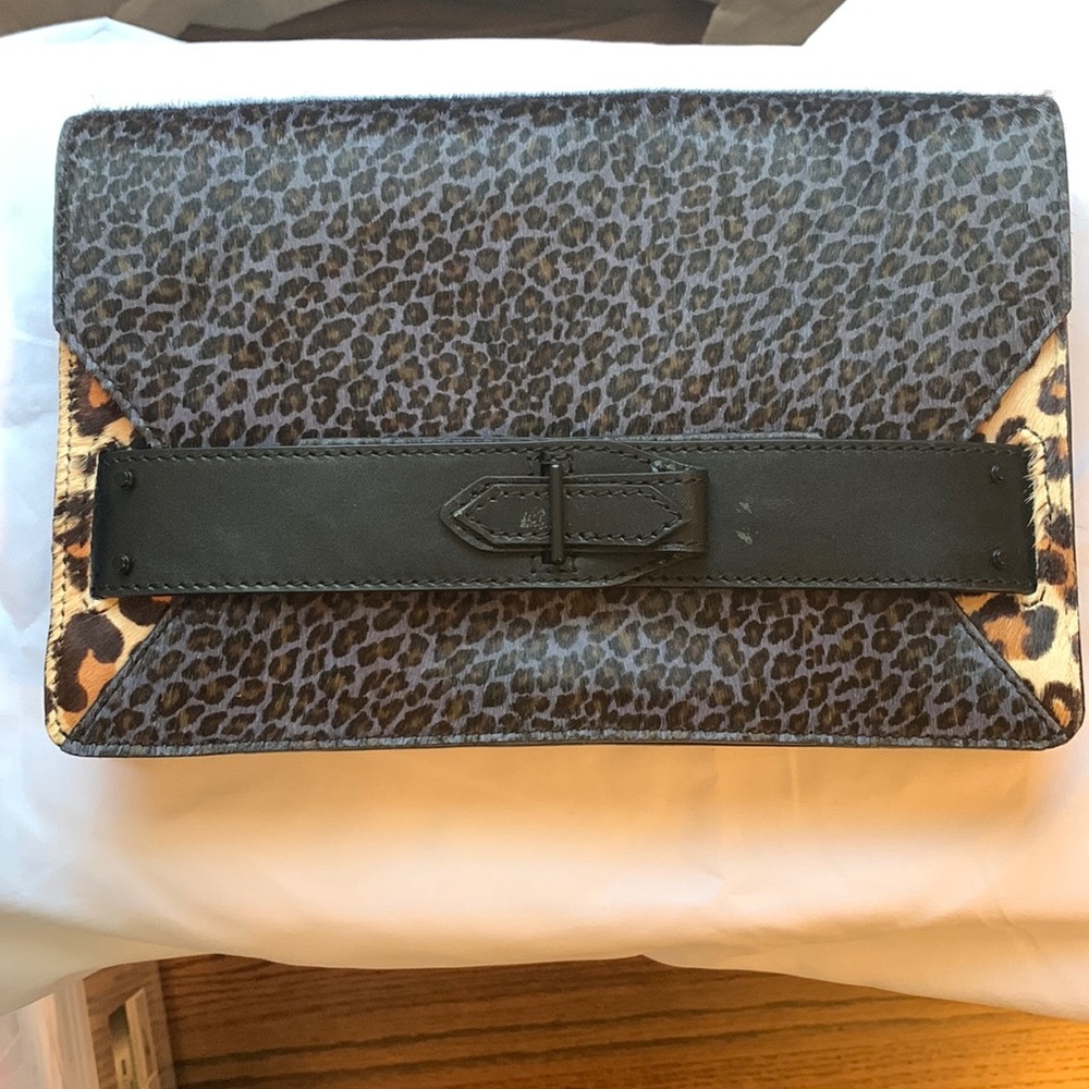 Derek Lam shoulder bag/clutch leather and fur